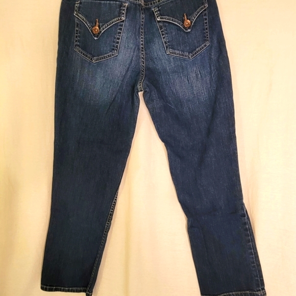 Simply Vera ,Vera Wang Straight Leg Stretch Cute Back Pockets with Buttons sz8 - Picture 5 of 7